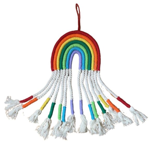 2/$30 Macrame Rainbow wall hanging decoration - Picture 2 of 8